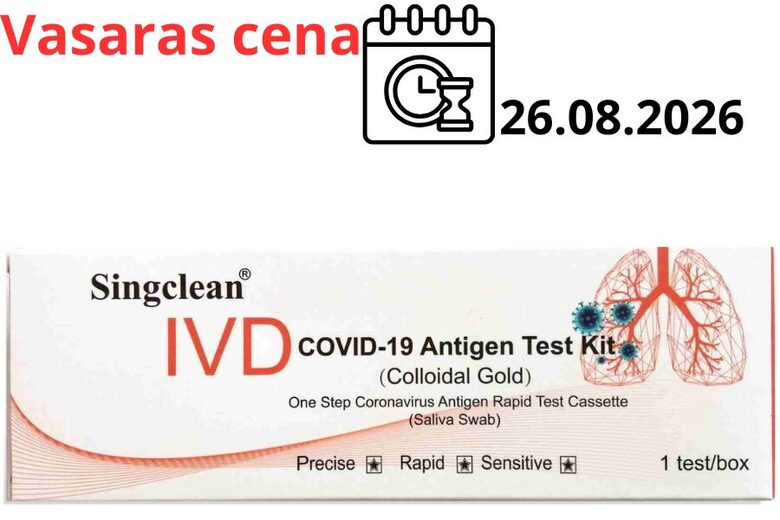  Antigēna COVID-19 Ātrais Tests (SIEKALU kociņš/ tampons) Derīguma termiņš 28.08.2026, SingClean  N1